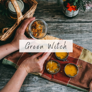 A green witch making balm