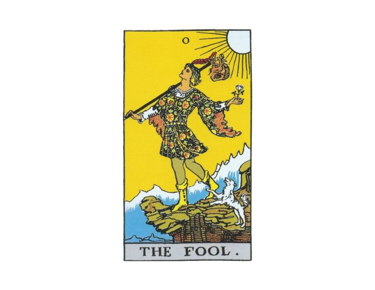 The Fool tarot Card upright