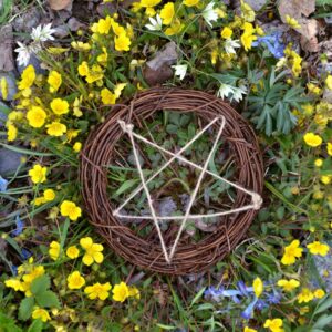 Witch's pentacle wreath