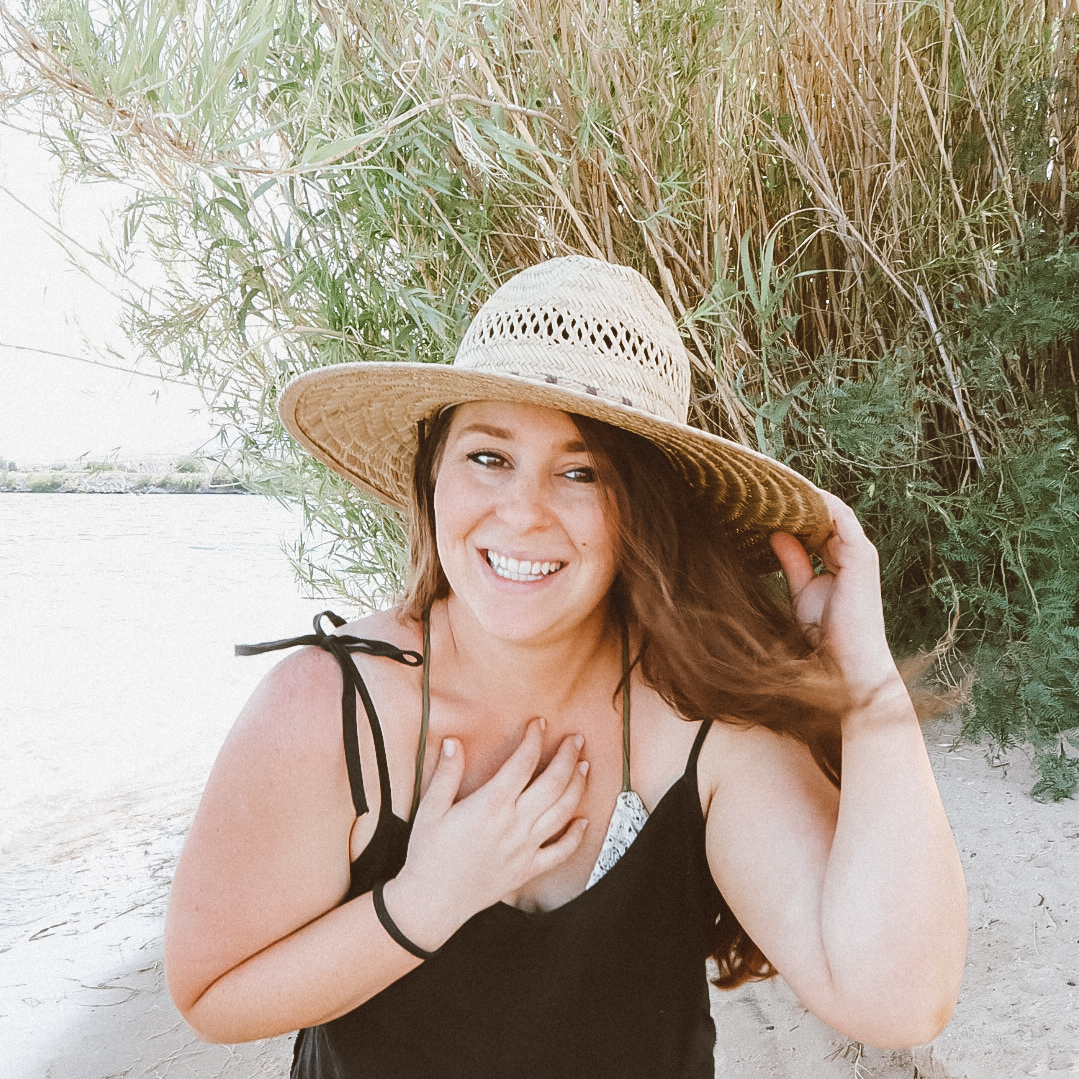 Modern witch on the beach