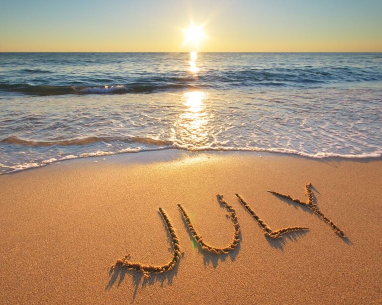 July on the Beach