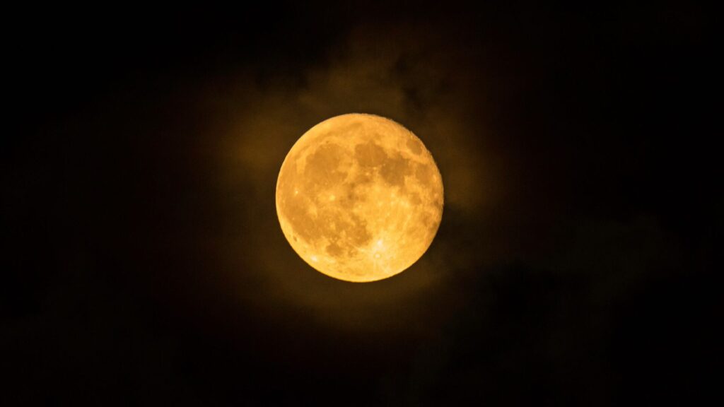 Golden full moon